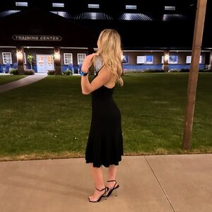 Little Black Midi Dress - Elegant Evening Style